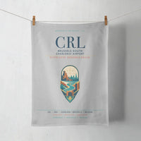Thumbnail for Brussels South Charleroi Airport (CRL) design on light gray towel