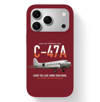 Thumbnail for C-47A Skytrain design on dark red magsafe iphone case, for iPhone 17 Pro