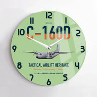 Thumbnail for Transall C-160D design on light green no frame wall clock