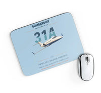 Thumbnail for Bombardier Learjet 31A design on light blue rectangle mouse pad