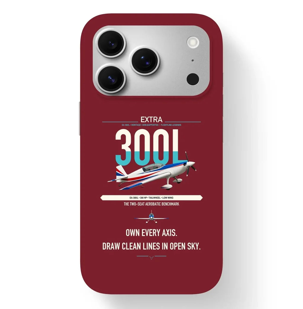 Extra 300L design on dark red magsafe iphone case, for iPhone 17 Pro