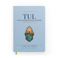 Thumbnail for Tulsa International Airport (TUL) design on light blue notebook