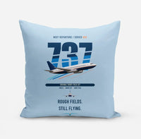 Thumbnail for Boeing 737-200 design on light blue pillow