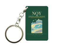 Thumbnail for Cornwall Airport Newquay (NQY) design on dark green key chain