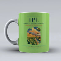 Thumbnail for Imperial County Airport (IPL) airport code design on light green ceramic mug