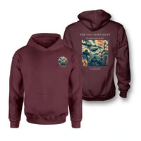 Thumbnail for VINTAGE G4437 - The Fog Horn Duet - Double-Side Hoodie design on darkred double side
