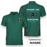 Thumbnail for DJI FlyCart 100 design on green polo with custom name badge