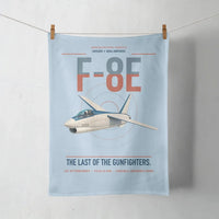 Thumbnail for F-8E Crusader design on light blue towel