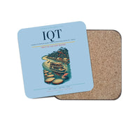 Thumbnail for Coronel FAP Francisco Secada Vignetta International Airport (IQT) design on light blue 1 piece coaster