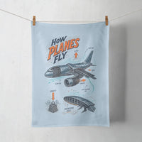 Thumbnail for How Planes Fly V2 design on light blue towel