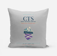 Thumbnail for New Chitose Airport Sapporo (CTS) design on light gray pillow