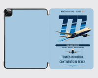 Thumbnail for Boeing 777F design on light blue ipad tablet case