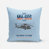 Thumbnail for Sikorsky MH-60S Seahawk design on light blue pillow