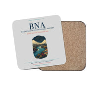 Thumbnail for Nashville International Airport (BNA) design on light gray 1 piece coaster