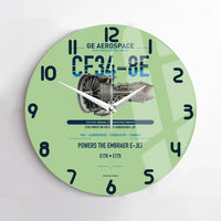 Thumbnail for CF34-8E design on light green no frame wall clock