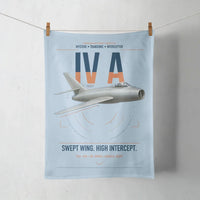 Thumbnail for Dassault Mystère IV A design on light blue towel