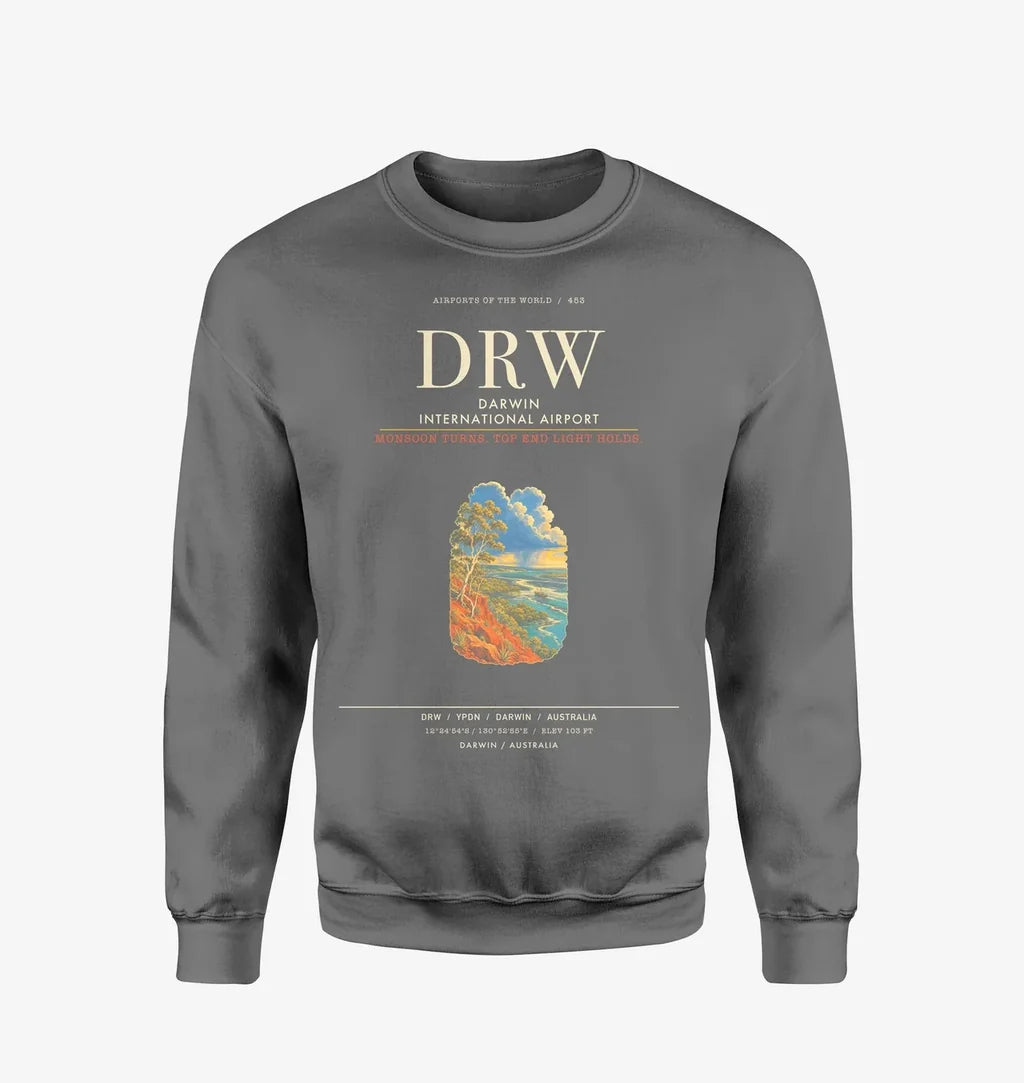 Darwin International Airport DRW Sweatshirt - Gray