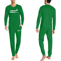 Thumbnail for The Embraer ERJ-175 men pajamas - Green
