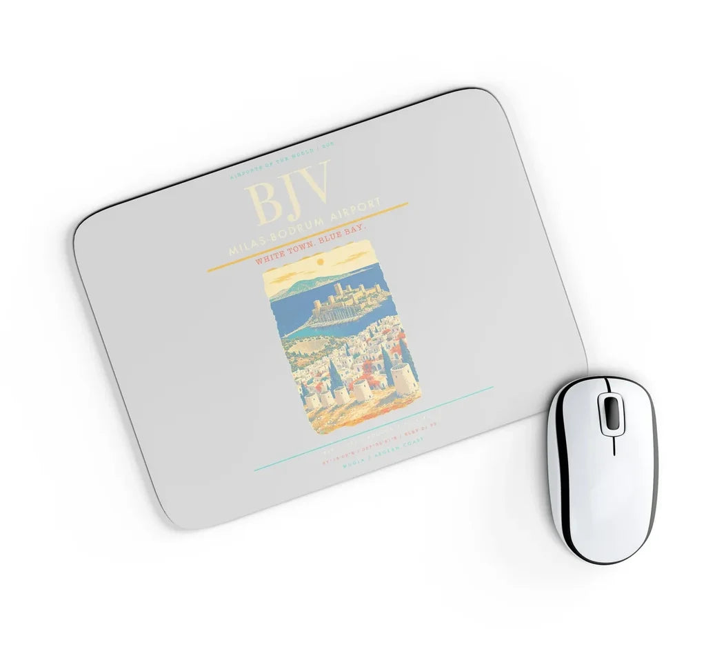 Milas-Bodrum Airport BJV Mouse-Pad Rectangle - Light Gray