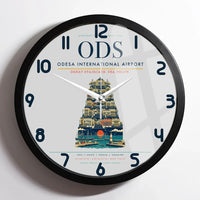 Thumbnail for Odesa International Airport ODS Wall-Clock Framed - Light Gray