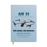 Thumbnail for DJI Air 3S design on light blue notebook