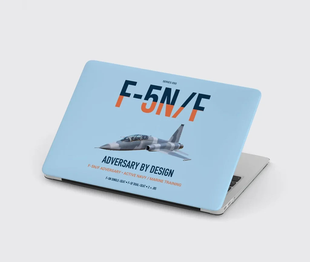 F-5N F Adversary design on light blue MacBook case