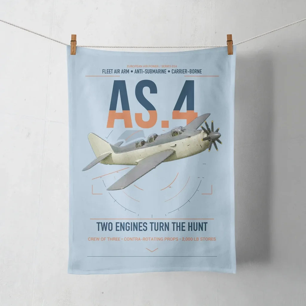 Fairey Gannet AS.4 design on light blue towel