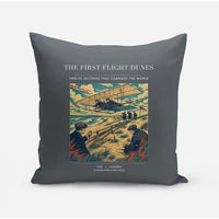 Thumbnail for VINTAGE G4000 - The First Flight Dunes - Designed Pillows design on gray