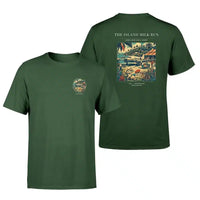 Thumbnail for VINTAGE G4084 - The Island Milk Run - Double-Side T-Shirt design on darkgreen double side t shirt