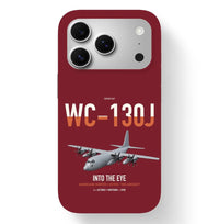 Thumbnail for WC-130J Hurricane Hunter design on dark red magsafe iphone case, for iPhone 17 Pro
