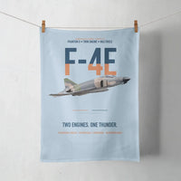 Thumbnail for F-4E Phantom II Two Engines One Thunder design on light blue towel