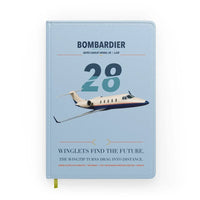 Thumbnail for Bombardier Learjet 28 design on light blue notebook