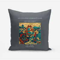 Thumbnail for VINTAGE G4435 - The Navigator's Retirement Globe - Designed Pillows design on gray