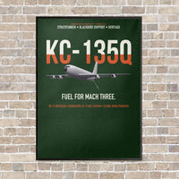 Thumbnail for KC-135Q Blackbird Tanker vertical canvas print - framed - dark green background