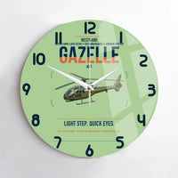 Thumbnail for Westland Gazelle AH1 design on light green no frame wall clock