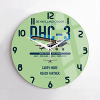 Thumbnail for DHC-3 Otter design on light green no frame wall clock