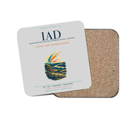 Thumbnail for Washington Dulles International Airport (IAD) design on light gray 1 piece coaster
