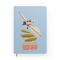 Thumbnail for Low And Level Fields Ahead design on light blue notebook