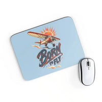 Thumbnail for Born To Fly V2 design on light blue rectangle mouse pad
