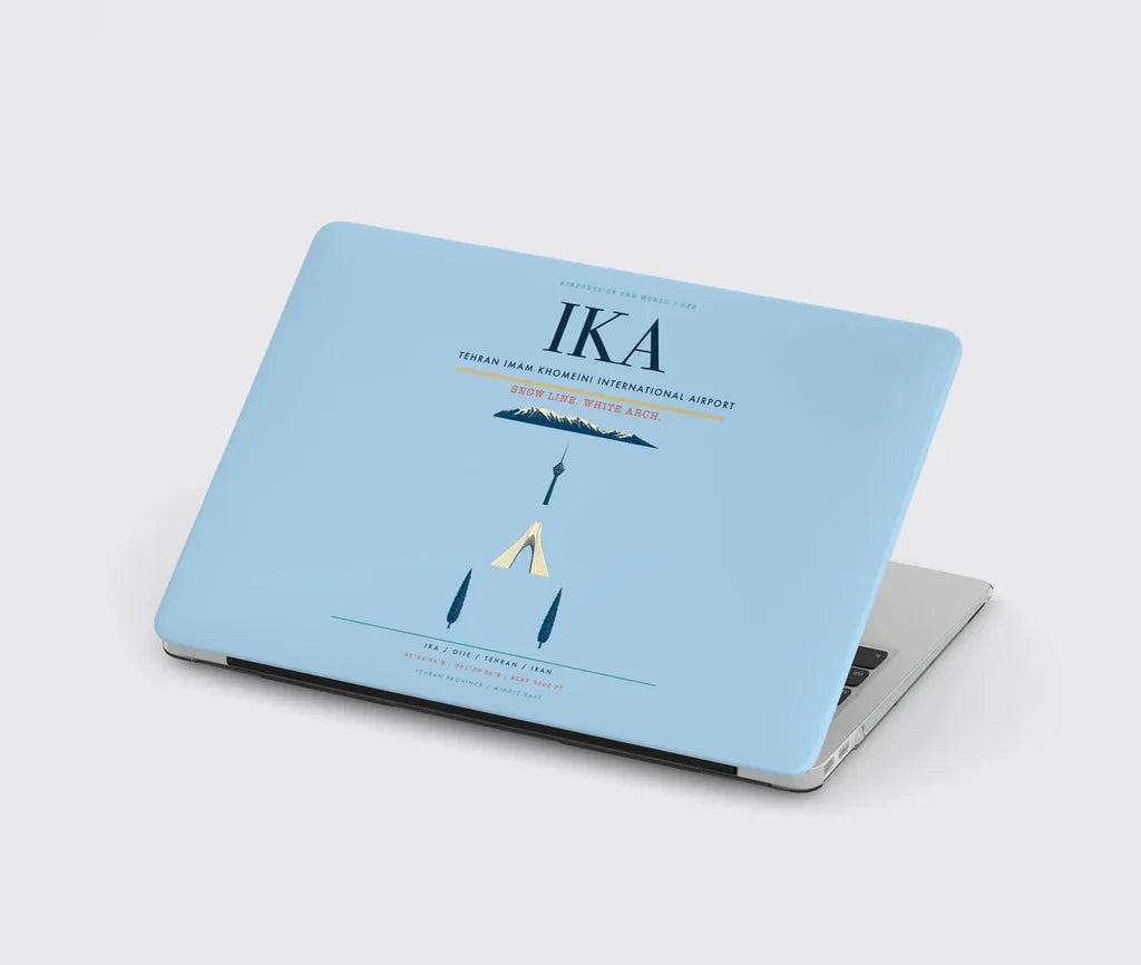 Tehran Imam Khomeini International Airport (IKA) design on light blue MacBook case
