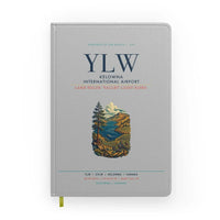 Thumbnail for Kelowna International Airport (YLW) design on light gray notebook
