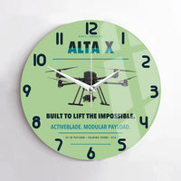 Thumbnail for Freefly Alta X design on light green no frame wall clock