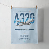 Thumbnail for Airbus A320 design on light blue towel