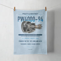 Thumbnail for PW4000-94 design on light blue towel