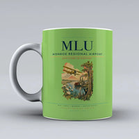 Thumbnail for Monroe Regional Airport (MLU) airport code design on light green ceramic mug