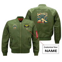 Thumbnail for VINTAGE G4508 - The Parachute Loft - Bomber Jacket design on green+name