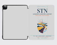 Thumbnail for London Stansted Airport (STN) design on light gray ipad tablet case