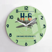Thumbnail for Heinkel He 111H-6 design on light green no frame wall clock