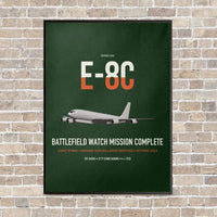 Thumbnail for E-8C Joint STARS vertical canvas print - framed - dark green background