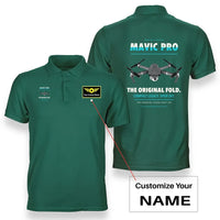 Thumbnail for DJI Mavic Pro design on green polo with custom name badge